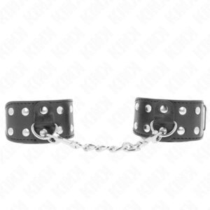 KINK – WRISTBANDS WITH DOUBLE LINE OF ADJUSTABLE STUDS BLACK Fetish / Bondage | SEX Shop Ireland