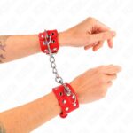 KINK – WRISTBANDS WITH DOUBLE LINE OF ADJUSTABLE STUDS RED Fetish / Bondage | SEX Shop Ireland 10