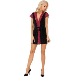 LIVCO CORSETTI FASHION – KUMIKO LC 90428 DRESSING GOWN + PANTY BLACK S/M Corset Lingerie | SEX Shop Ireland