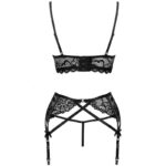 LIVCO CORSETTI FASHION – MORIDAM LC 90552 BRA + GARTER BELT + PANTY NEGRO S/M Corset Lingerie | SEX Shop Ireland 18