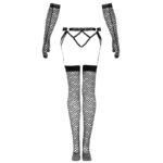 LIVCO CORSETTI FASHION – NEMALIA SET GARTER + STOCKINGS + GLOVES BLACK L/XL Corset Lingerie | SEX Shop Ireland 14
