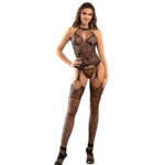 SUBBLIME – 952136 FISHNET CROTCHLESS BODYSTOCKING WITH FLORAL DETAILS AND BLACK HALTER NECK ONE SIZE Crotchless bodysuits | SEX Shop Ireland 12