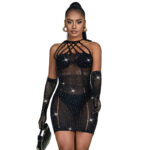 SUBBLIME – 952235 FISHNET BODYSTOCKING WITH RHINESTONES AND BLACK GLOVES ONE SIZE Bodystocking | SEX Shop Ireland 14