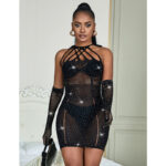 SUBBLIME – 952235 FISHNET BODYSTOCKING WITH RHINESTONES AND BLACK GLOVES ONE SIZE Bodystocking | SEX Shop Ireland 19