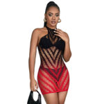 SUBBLIME – 952242 RED AND BLACK DEGRADED ELASTIC FISHNET BODYSTOCKING ONE SIZE Bodystocking | SEX Shop Ireland 16