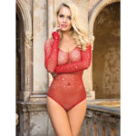 SUBBLIME – 952303 SHINY GRILL BODYSTOCKING WITH OFF SHOULDERS LONG SLEEVE RED ONE SIZE Bodystocking | SEX Shop Ireland 16