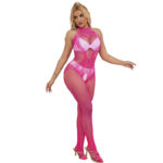 SUBBLIME – 952389 FISHNET AND LACE CROTCHLESS BODYSTOCKING WITH HIGH NECK PINK ONE SIZE Crotchless bodysuits | SEX Shop Ireland 20
