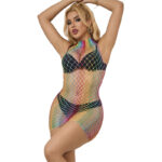 SUBBLIME – 952433 RAINBOW HIGH NECK SLEEVELESS FISHNET BODYSTOCKING ONE SIZE Bodystocking | SEX Shop Ireland 21
