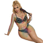 SUBBLIME – 952440 2-PIECE FISHNET BODYSTOCKING LONG SLEEVE RAINBOW ONE SIZE Bodystocking | SEX Shop Ireland 19
