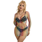 SUBBLIME – 952440 2-PIECE FISHNET BODYSTOCKING LONG SLEEVE RAINBOW ONE SIZE Bodystocking | SEX Shop Ireland 20