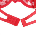 SUBBLIME – 954321 HEART PRINT BRA + THONG + GARTER BELT RED S/M Garter Belt Lingerie Sets | SEX Shop Ireland 24