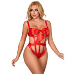SUBBLIME – 954468 SEXY OPENWORK BODY WITH BOW RED S/M Bodystocking | SEX Shop Ireland 16