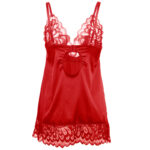 SUBBLIME – SATIN BABYDOLL WITH LACE RED S/M Babydoll Lingerie | SEX Shop Ireland 24