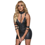 SUBBLIME – 954406 LEATHER BONDAGE DRESS BLACK S/M Bodystocking | SEX Shop Ireland 21