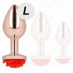 KINK – PINK GOLD ANAL PLUG WITH RED ROSE L Butt Plugs | SEX Shop Ireland 10