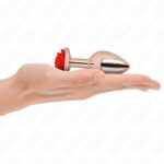 KINK – PINK GOLD ANAL PLUG WITH RED ROSE M Butt Plugs | SEX Shop Ireland 11