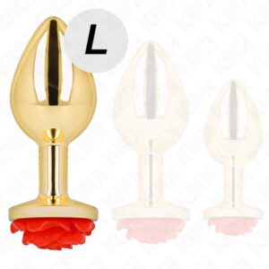 KINK –  PLUG ANAL GOLD ROSE RED SIZE L Butt Plugs | SEX Shop Ireland