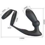 PRETTY LOVE – EMONI PENIS RING + ANAL PLUG 12 VIBRATIONS BLACK Cock Rings | SEX Shop Ireland 16