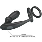 PRETTY LOVE – EMONI PENIS RING + ANAL PLUG 12 VIBRATIONS BLACK Cock Rings | SEX Shop Ireland 17