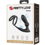 PRETTY LOVE – EMONI PENIS RING + ANAL PLUG 12 VIBRATIONS BLACK Cock Rings | SEX Shop Ireland 19