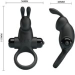 PRETTY LOVE – VIBRATING RING + RABBIT CLITORIS STIMULATOR 10 VIBRATIONS BLACK Cock Rings | SEX Shop Ireland 12
