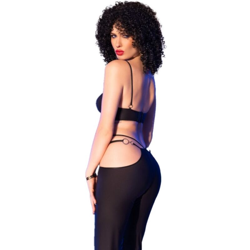 CHILIROSE – CR 4851 BLACK TOP AND LEGGINGS SET WITH GOLDEN ACCESSORIES M Fashion & Lingerie | SEX Shop Ireland 5