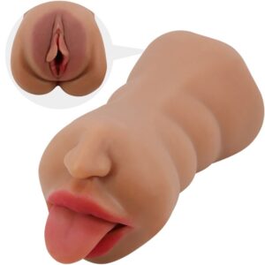 CRAZY BULL – SARAH DOUBLE MASTURBATOR MOUTH & VAGINA FLESH Sex Toys | SEX Shop Ireland