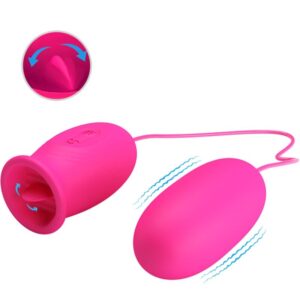 PRETTY LOVE – DAISY VIBRATING EGG + CLITORIS STIMULATING TONGUE PINK Sex Toys | SEX Shop Ireland 3
