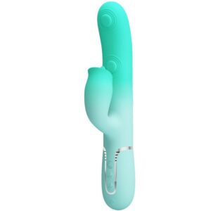 PRETTY LOVE – GIGI MULTIFUNCTION RABBIT VIBRATOR AQUA GREEN Clitoral Sucking Vibrator | SEX Shop Ireland 3