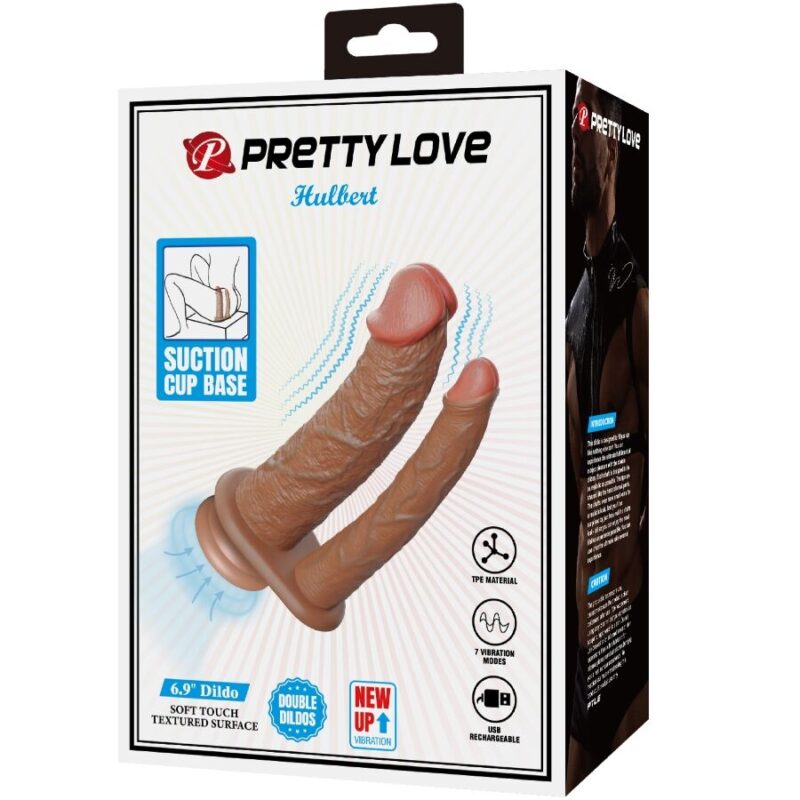 PRETTY LOVE – HULBERT DOUBLE REALISTIC DILDO WITH VIBRATION MULATO Dildos | SEX Shop Ireland 11