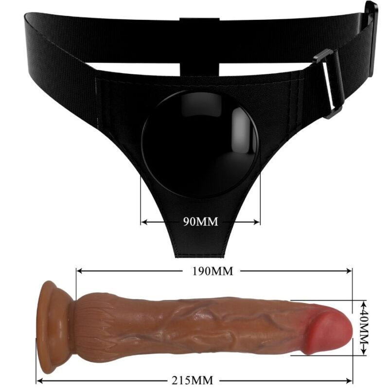 PRETTY LOVE – KYTON UNIVERSAL HARNESS BRIEFS WITH SQUIRTING DILDO 19 CM MULATO Sex Toys | SEX Shop Ireland 10