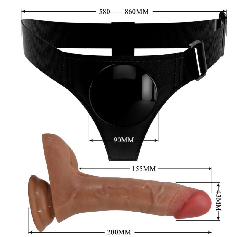 PRETTY LOVE – UNIVERSAL HARNESS BRIEFS WITH VIBRATING AND SQUIRTING DILDO 15.5 CM MULATO Sex Toys | SEX Shop Ireland 10
