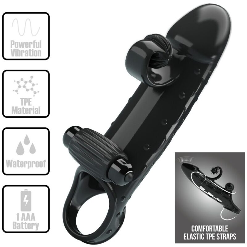 ROMANCE – VIBRATING PENIS SLEEVE BLACK Penis Extenders & Sleeves | SEX Shop Ireland 4