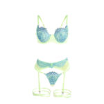 SUBBLIME – 955328 BRA SET WITH LACE AND GARTER LINES GREEN AND BLUE L/XL Fashion & Lingerie | SEX Shop Ireland 28