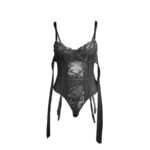 SUBBLIME – 955496 LACE BODYSUIT WITH BOWS AND GARTERS BLACK S/M Bodysuits | SEX Shop Ireland 19