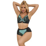 SUBBLIME – 955557 GREEN PATENT LEATHER MESH ZIPPER BRA SET S/M Fashion & Lingerie | SEX Shop Ireland 17