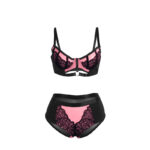 SUBBLIME – 955571 PINK PATENT LEATHER MESH ZIPPER BRA SET S/M Fashion & Lingerie | SEX Shop Ireland 21