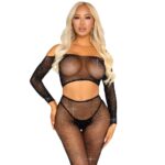 LEG AVENUE – CROP TOP AND FISHNET LEGGING WITH RHINESTONES BLACK Fashion & Lingerie | SEX Shop Ireland 7