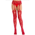 LEG AVENUE – LACE STOCKINGS WITH GARTERS RED Fashion & Lingerie | SEX Shop Ireland 6