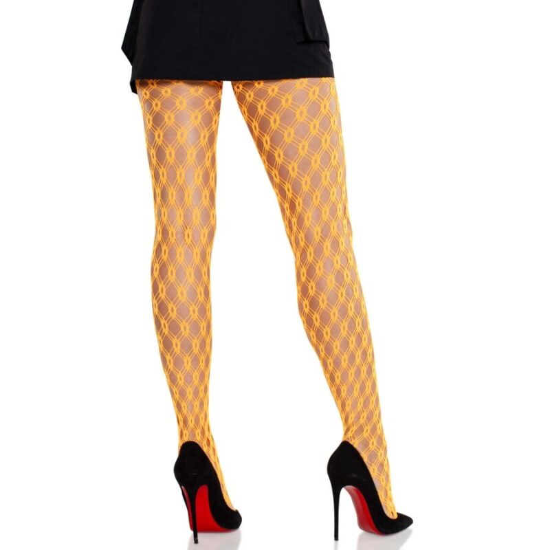 LEG AVENUE – LACE TIGHTS WITH EYELETS NEON ORANGE Fashion & Lingerie | SEX Shop Ireland 5
