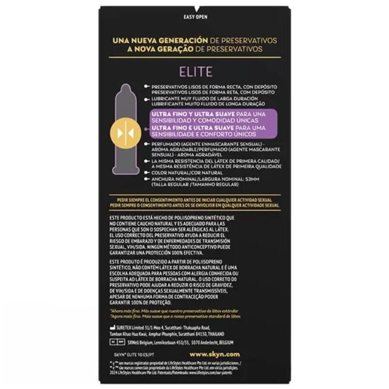 SKYN – ELITE ULTRA-THIN CONDOMS 10 UNITS Condom Packs (4 to 24) | SEX Shop Ireland 5