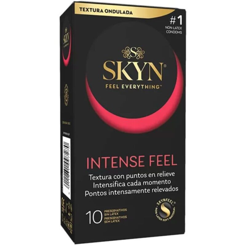 SKYN – INTENSE FEEL TEXTURED CONDOM WITH WAVY DESIGN 10 UNITS Condom Packs (4 to 24) | SEX Shop Ireland 4