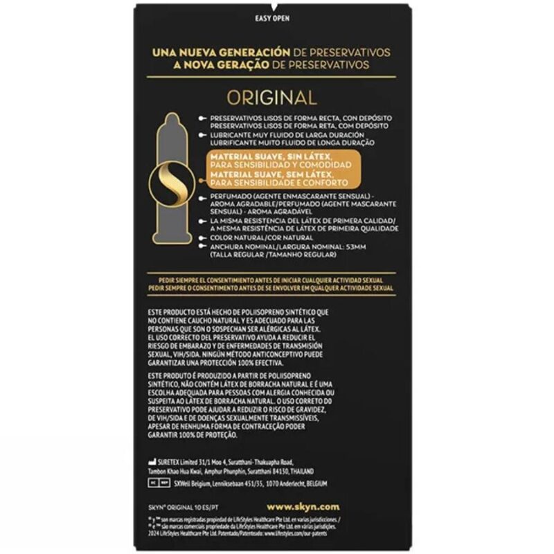 SKYN – ORIGINAL CONDOM NATURAL SENSATION 10 UNITS Condom Packs (4 to 24) | SEX Shop Ireland 5