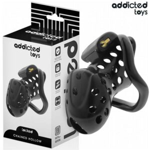 ADDICTED TOYS LOCKED – CHAINED HOLLOW PENIS CAGE 10.5 CM BDSM Cages & Chastity Rings | SEX Shop Ireland
