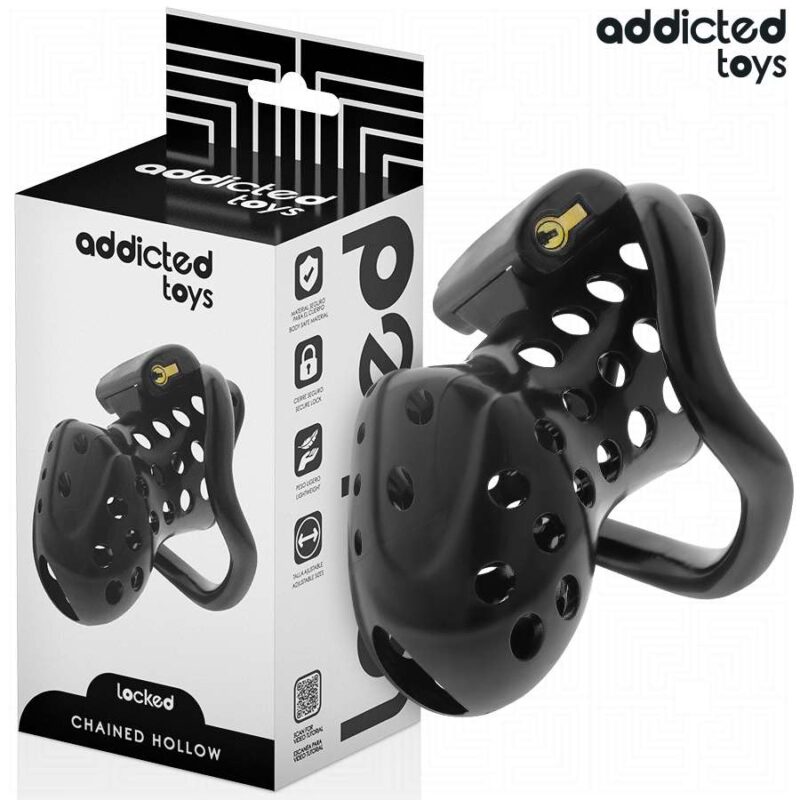 ADDICTED TOYS LOCKED – CHAINED HOLLOW PENIS CAGE 10.5 CM BDSM Cages & Chastity Rings | SEX Shop Ireland 4