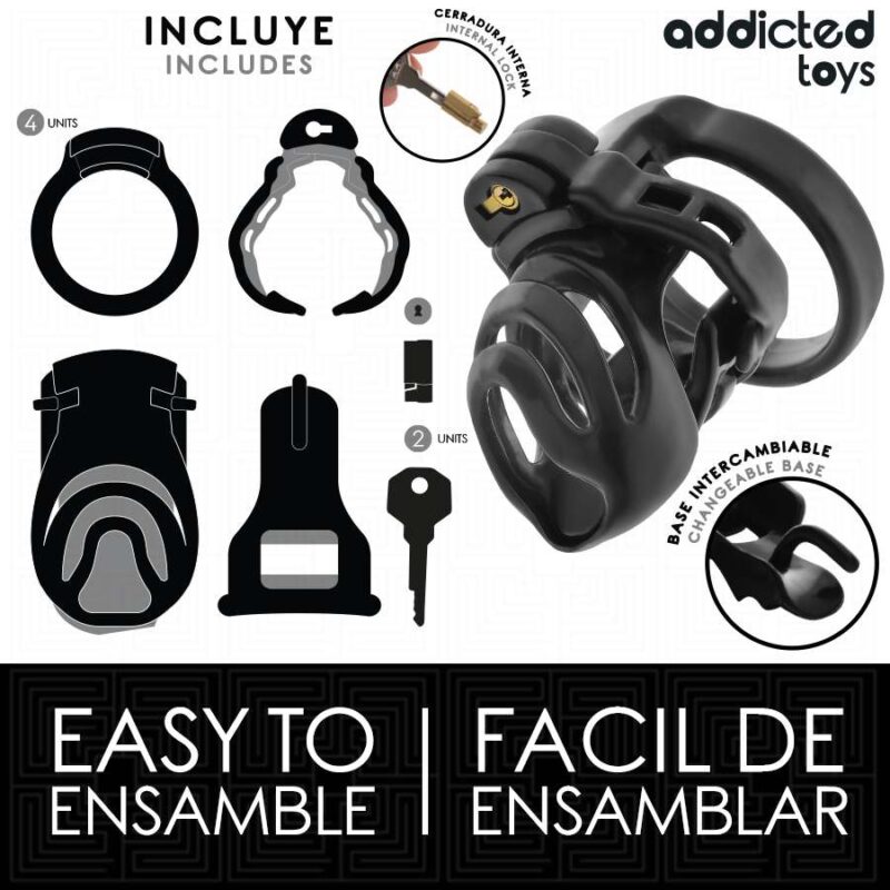 ADDICTED TOYS LOCKED – ETERNAL LOCK PENIS CAGE 9 CM BDSM Cages & Chastity Rings | SEX Shop Ireland 7