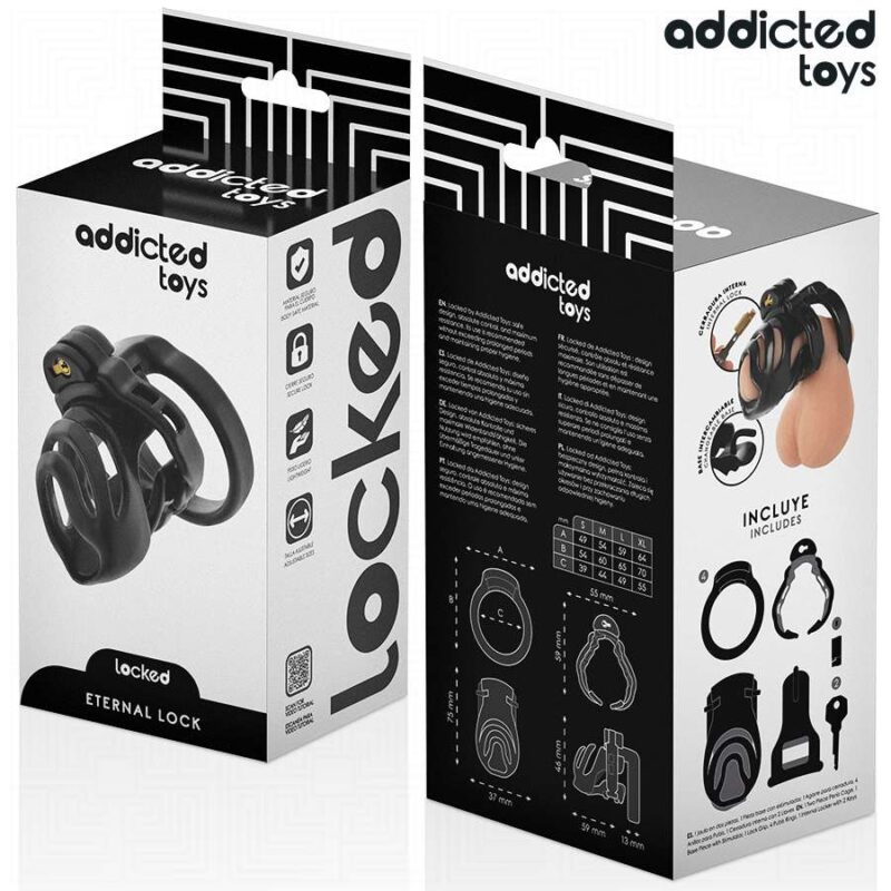 ADDICTED TOYS LOCKED – ETERNAL LOCK PENIS CAGE 9 CM BDSM Cages & Chastity Rings | SEX Shop Ireland 9