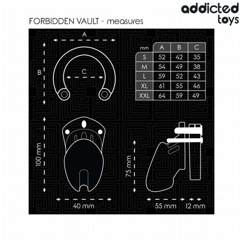 ADDICTED TOYS LOCKED – FORBIDDEN VAULT PENIS CAGE 10 CM BDSM Cages & Chastity Rings | SEX Shop Ireland 8