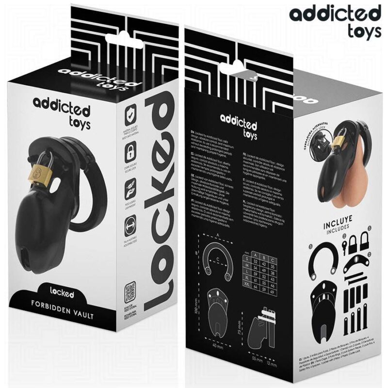 ADDICTED TOYS LOCKED – FORBIDDEN VAULT PENIS CAGE 10 CM BDSM Cages & Chastity Rings | SEX Shop Ireland 9