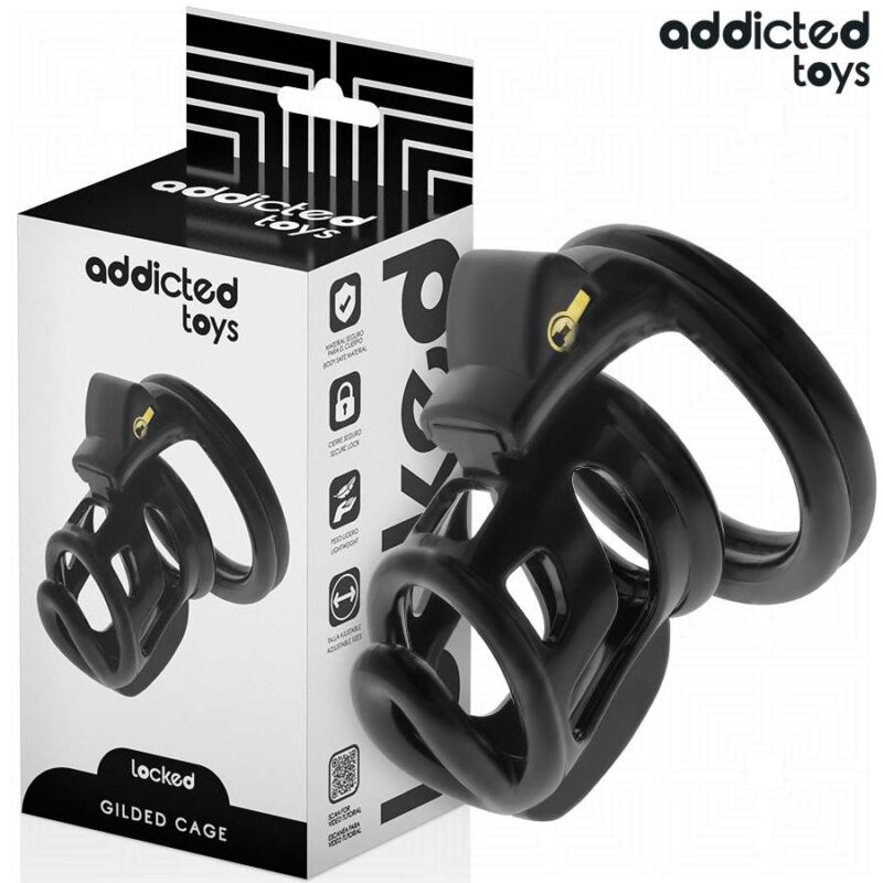 ADDICTED TOYS LOCKED – GILDEN CAGE SILICONE PENIS CAGE 8.5 CM BDSM Cages & Chastity Rings | SEX Shop Ireland 4